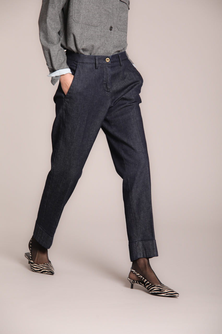 Foto 3 New York Carrot pantalone chino donna in denim stretch carrot fit