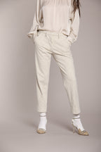 Foto 1 New York Carrot pantalone chino donna in jersey lurex carrot fit
