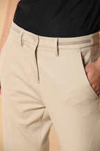 New York Damen Chino Hose aus Jersey im Carrot Fit