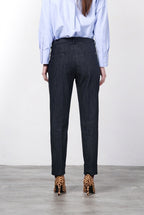 New York Carrot pantalone chino donna in denim stretch carrot fit ①