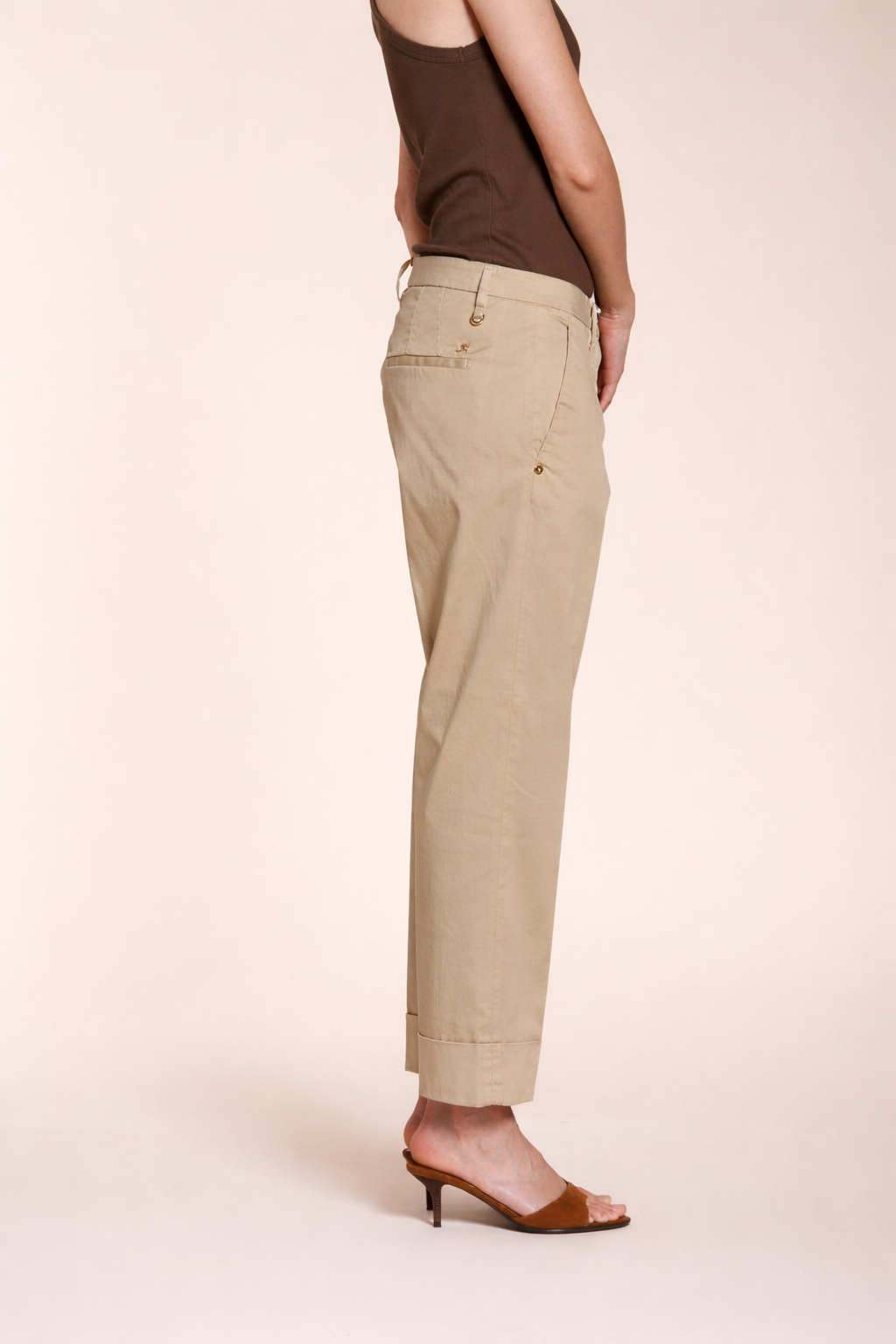 New York Carrot Hose Chino Damen aus Stretch-Satin carrot fit ①