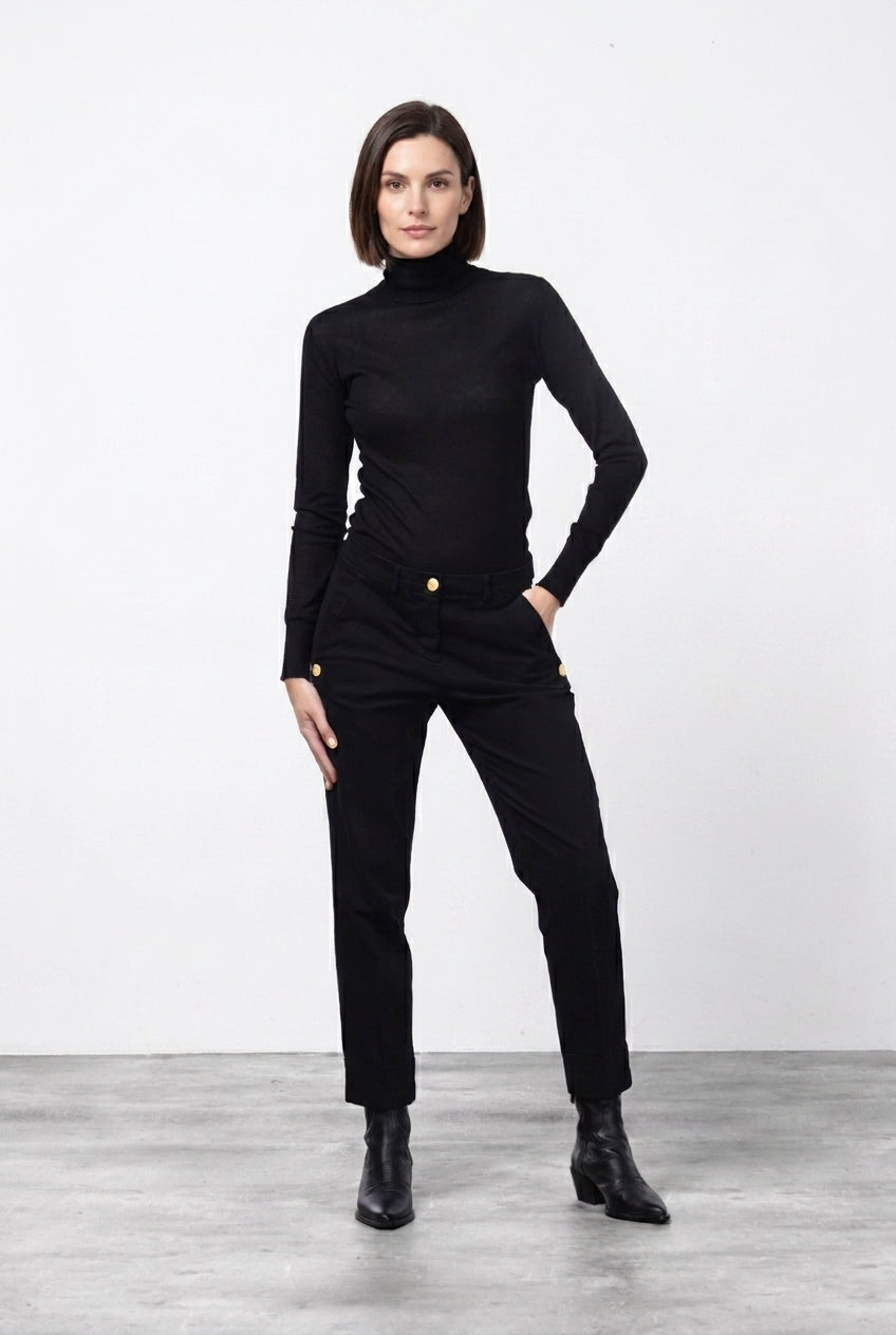 New York Carrot pantalon chino femme en satin, carrot fit ①