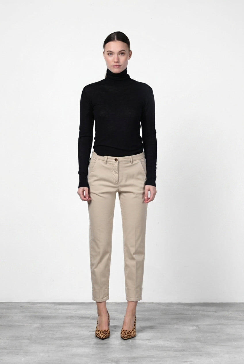New York Carrot pantalon chino femme en satin carrot fit ①