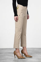 New York Carrot women’s chino pants in satin with carrot fit ①