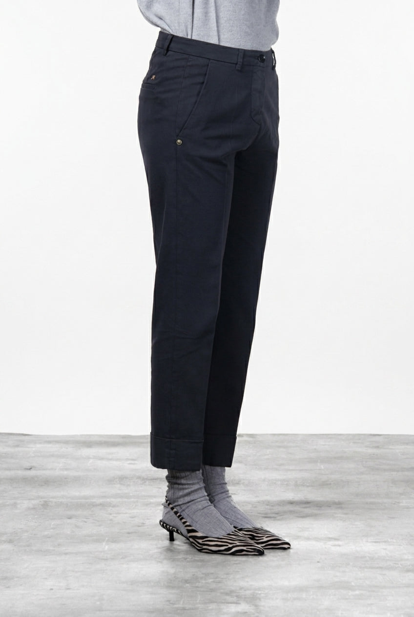 New York Carrot pantalone chino donna in raso carrot fit ①