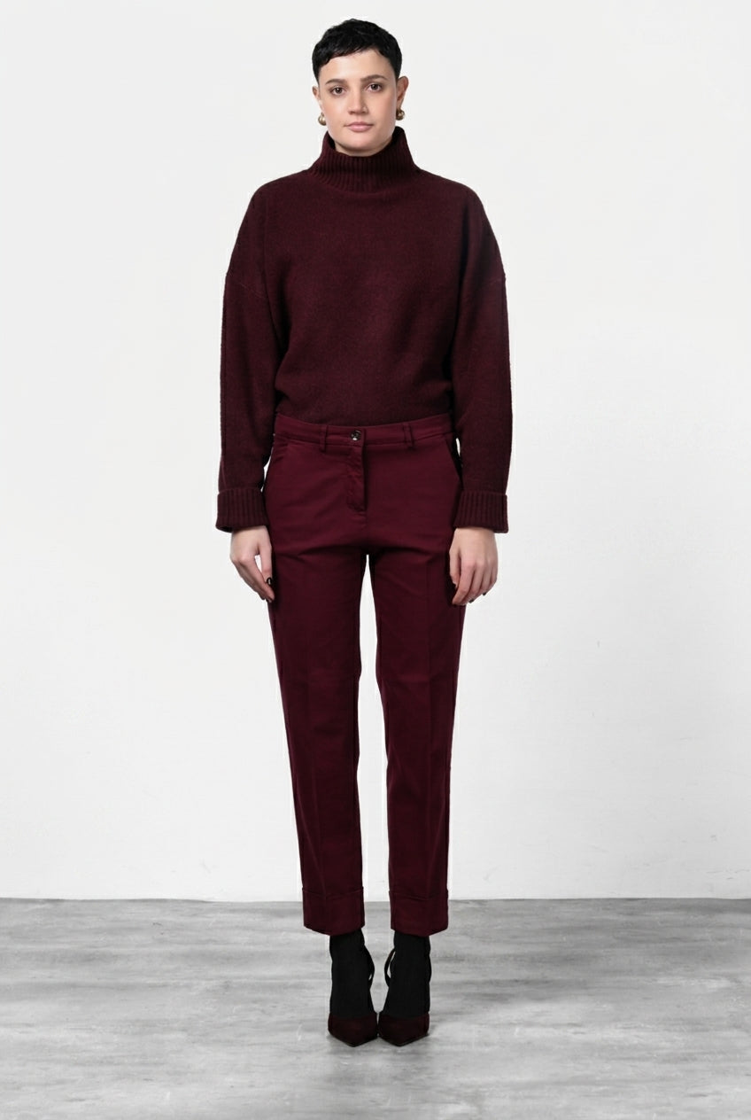 New York Carrot pantalon chino femme en satin carrot fit ①