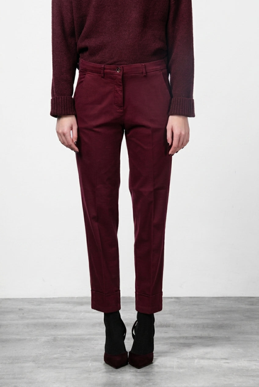 New York Carrot pantalon chino femme en satin carrot fit ①