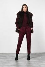 New York Carrot pantalon chino femme en satin carrot fit ①