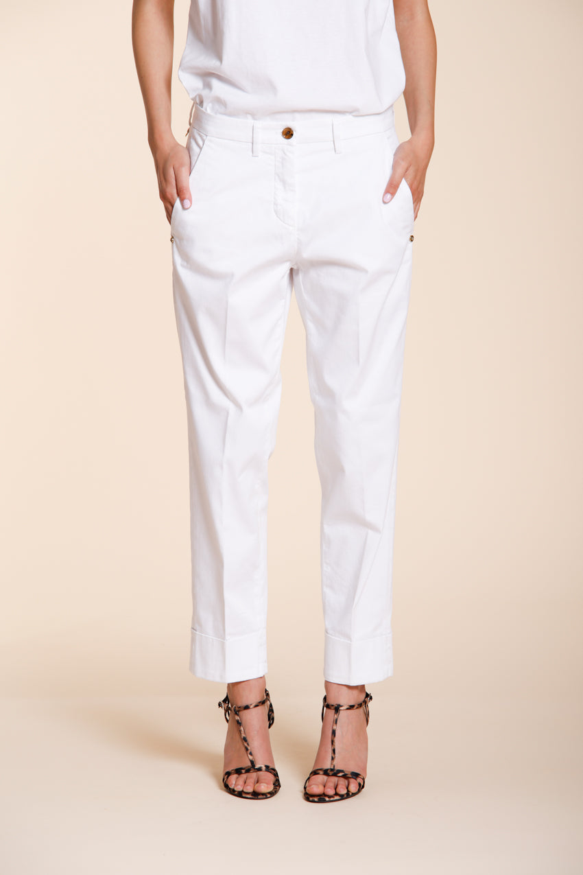 New York Carrot Hose Chino Damen aus Stretch-Satin carrot fit ①