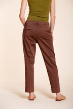 New York Carrot women's chino pants in stretch satin carrot fit ①