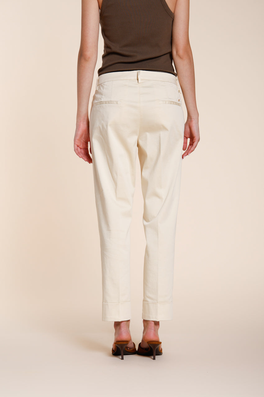 New York Carrot women's chino pants in stretch satin carrot fit ①