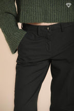 Foto 2 New York Carrot pantalone chino donna in cotone lana carrot fit ①