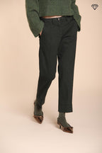 Foto 1 New York Carrot pantalone chino donna in cotone lana carrot fit ①