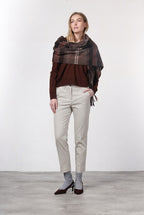 New York Carrot pantalon chino femme en gabardine de coton et laine carrot fit ①
