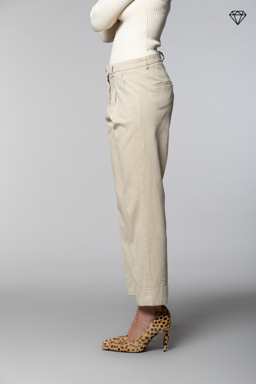 New York Carrot Pince Damen-Chinohose aus Baumwolle und Kaschmir Carrot Fit ①