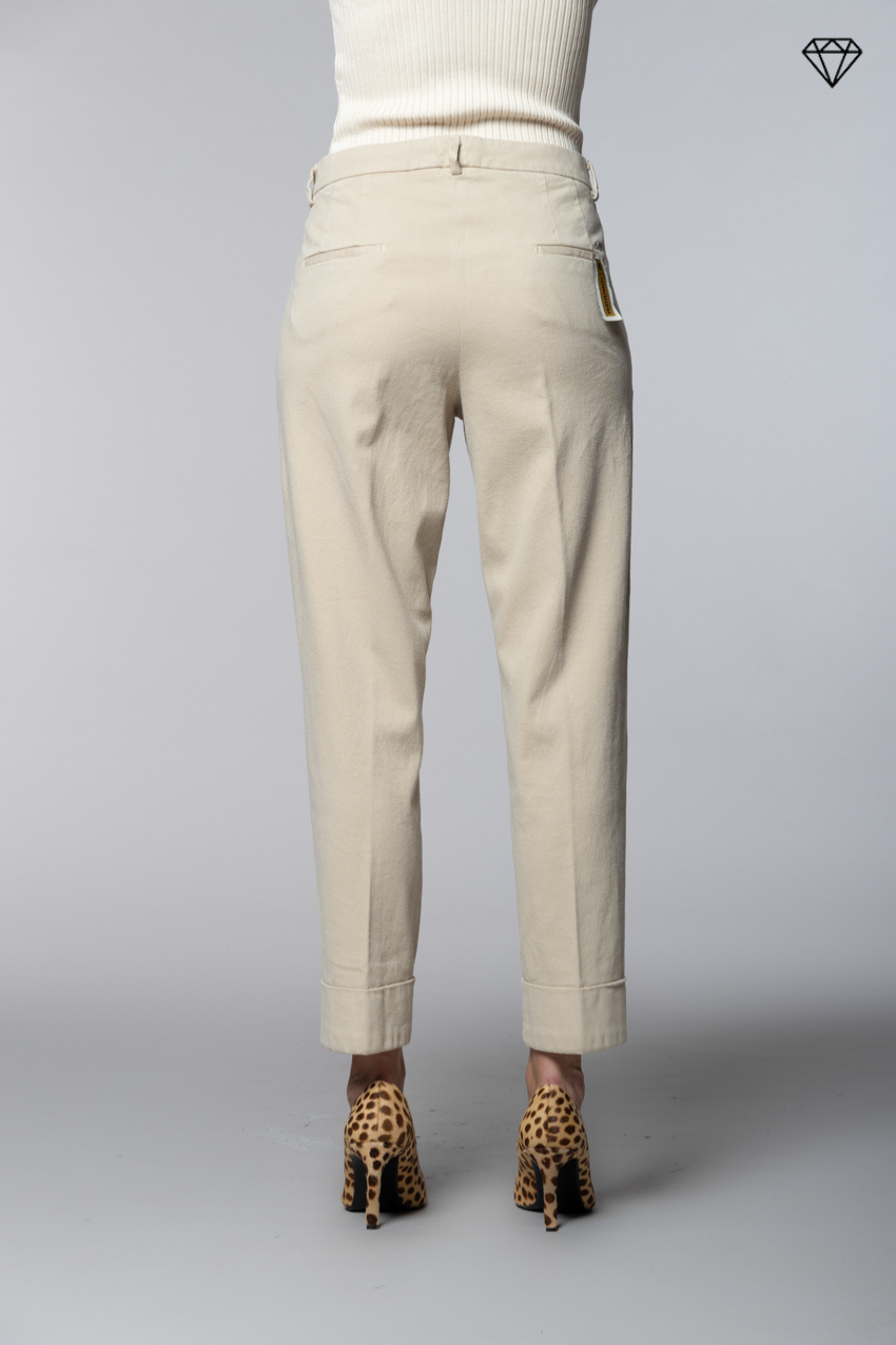 New York Carrot Pince Damen-Chinohose aus Baumwolle und Kaschmir Carrot Fit ①