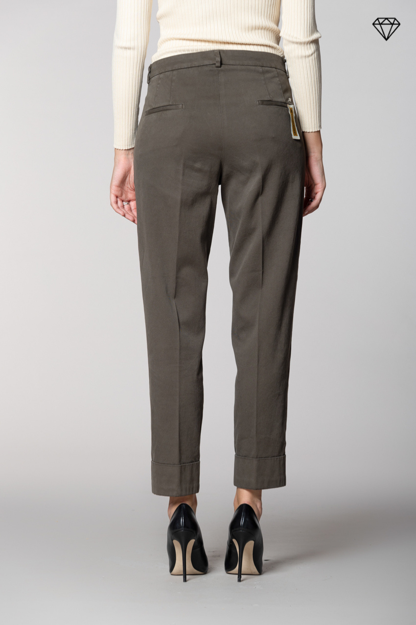New York Carrot Pince Damen-Chinohose aus Baumwolle und Kaschmir Carrot Fit ①
