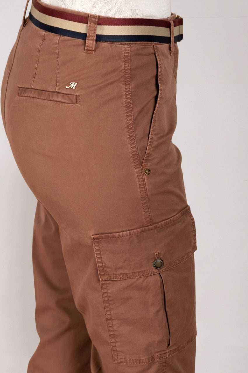 Marlene Cargo Hose Damen aus Twill leicht Stretch carrot fit