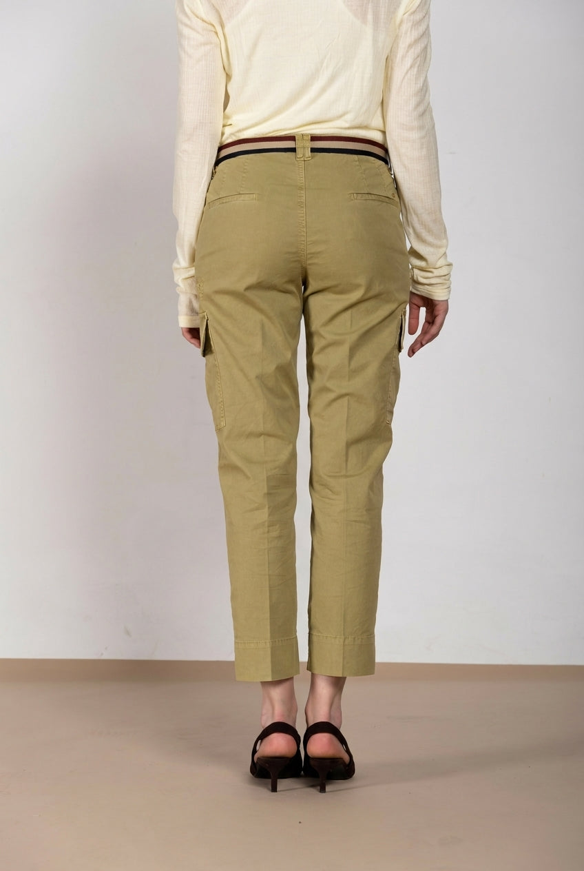 Marlene Cargo Pantalone Cargo Donna aus leichtem Stretch-Twill carrot fit