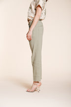 New York Carrot Sartoriale women's chino pants in linen blend canvas carrot fit
