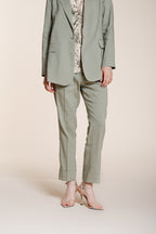 New York Carrot Sartoriale women's chino pants in linen blend canvas carrot fit