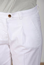 New York Carrot Sartoriale 1 Pince women’s chino trousers in cotton and silk satin carrot fit 