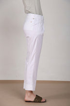 New York Carrot Sartoriale 1 Pince women’s chino trousers in cotton and silk satin carrot fit 