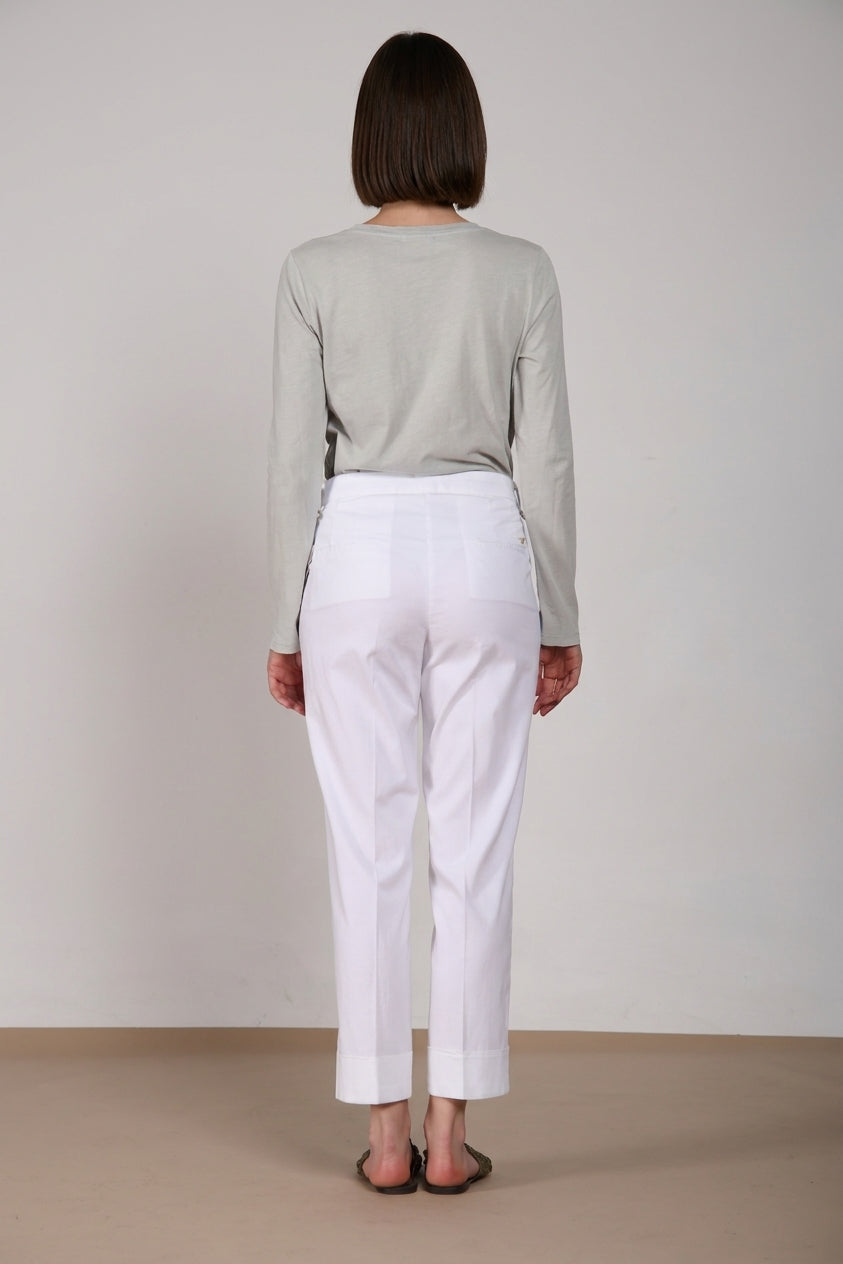 New York Carrot Sartoriale 1 Pince women’s chino trousers in cotton and silk satin carrot fit 