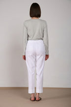 New York Carrot Sartoriale 1 Pince women’s chino trousers in cotton and silk satin carrot fit 