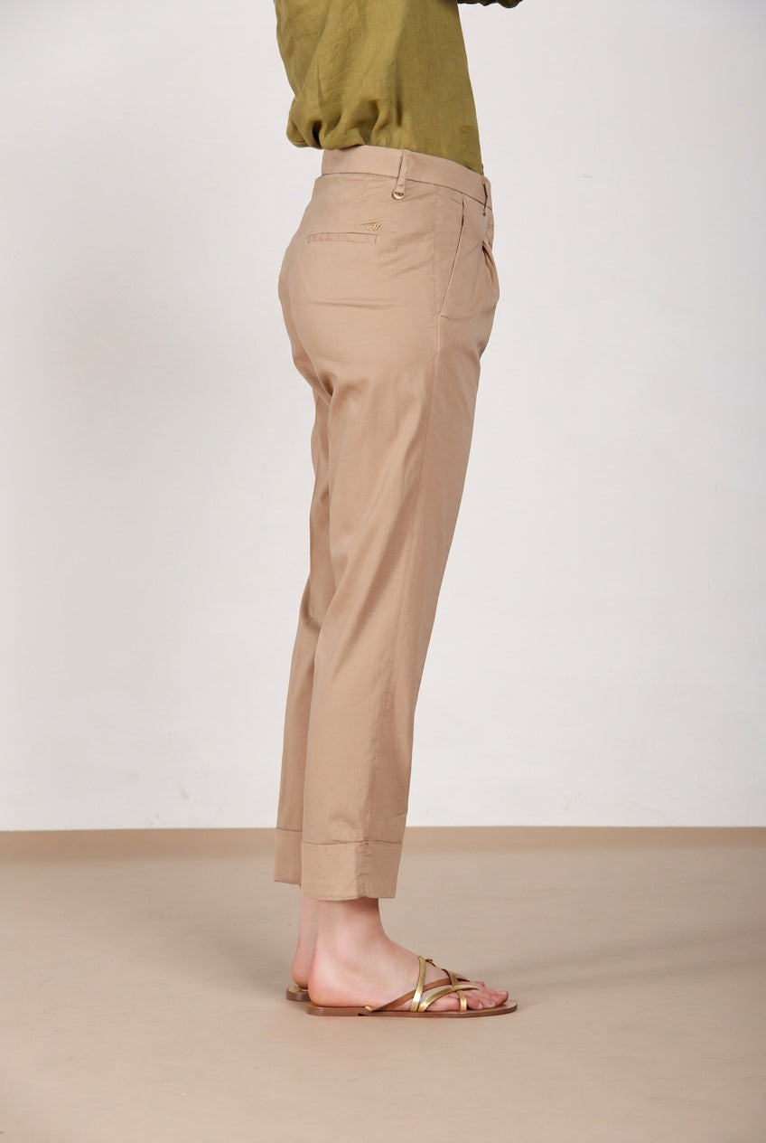 New York Carrot Sartoriale 1 Pince women’s chino trousers in cotton and silk satin carrot fit 