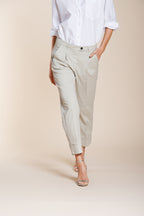 New York Carrot Sartoriale 1 Pince women’s chino trousers in cotton and silk satin carrot fit ①