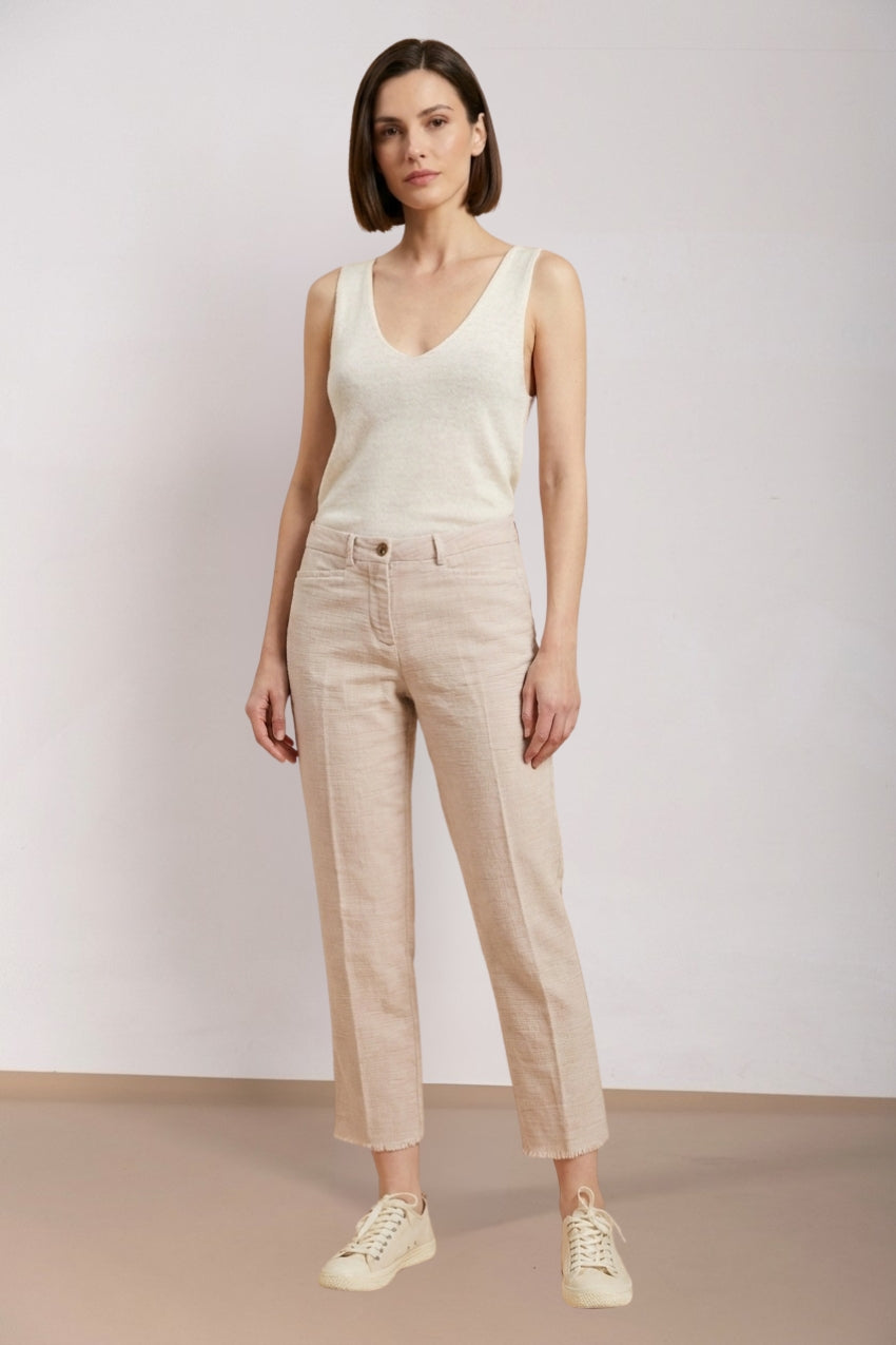 New York Carrot Hose Chino Dame aus Natté carrot fit