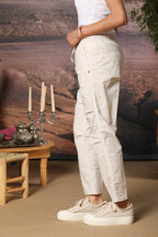 Fatique Jogger pantalone cargo jogger donna in tela paracadute misto tencel e cotone carrot fit