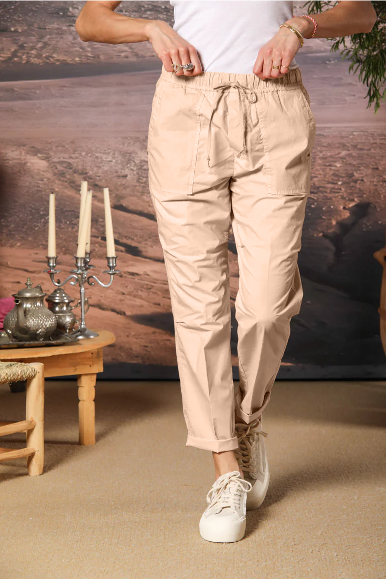 Fatique Jogger pantalone cargo jogger donna in tela paracadute misto tencel e cotone carrot fit