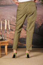 Fatique Jogger pantalone cargo jogger donna in tela paracadute misto tencel e cotone carrot fit