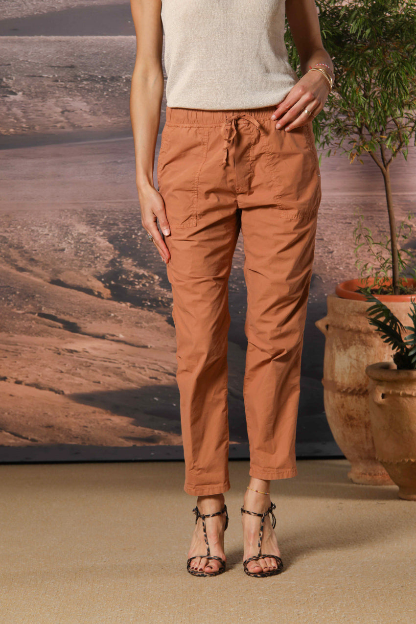 Fatique Jogger pantalone cargo jogger donna in tela paracadute misto tencel e cotone carrot fit