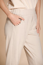 Foto 2 Easy Jogger pantaloni chino donna in jersey puntino relaxed fit