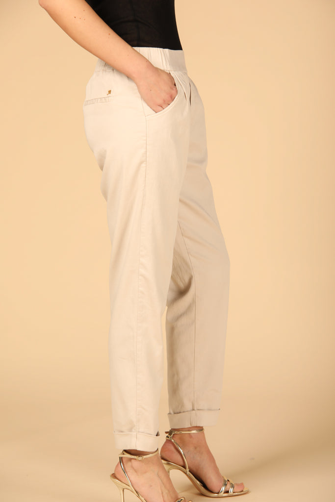 Image 2 of Women's Mason's Easy Model Jogger Chino in Stucco Color, Relaxed Fit