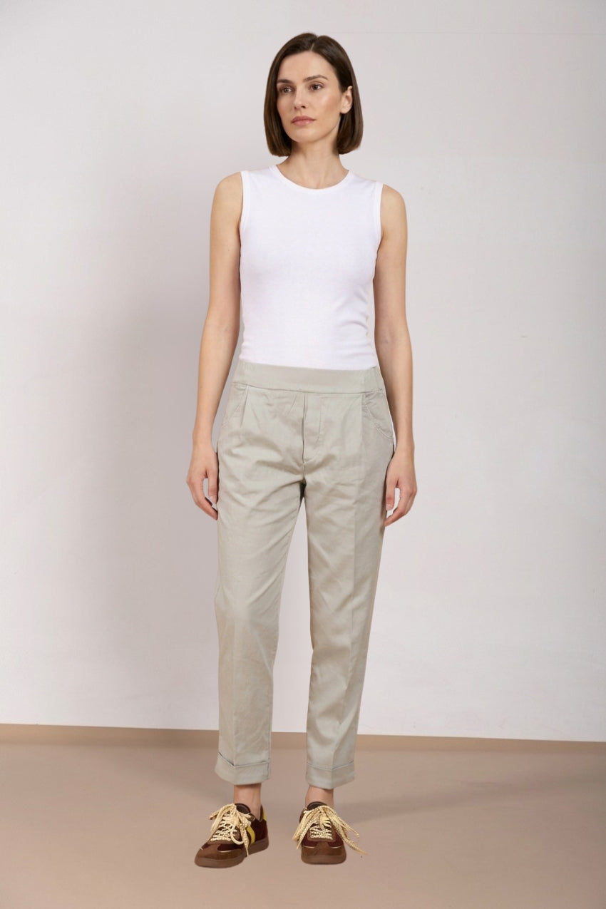 Easy Jogger women's chino pants in stretch fleece relaxed fit