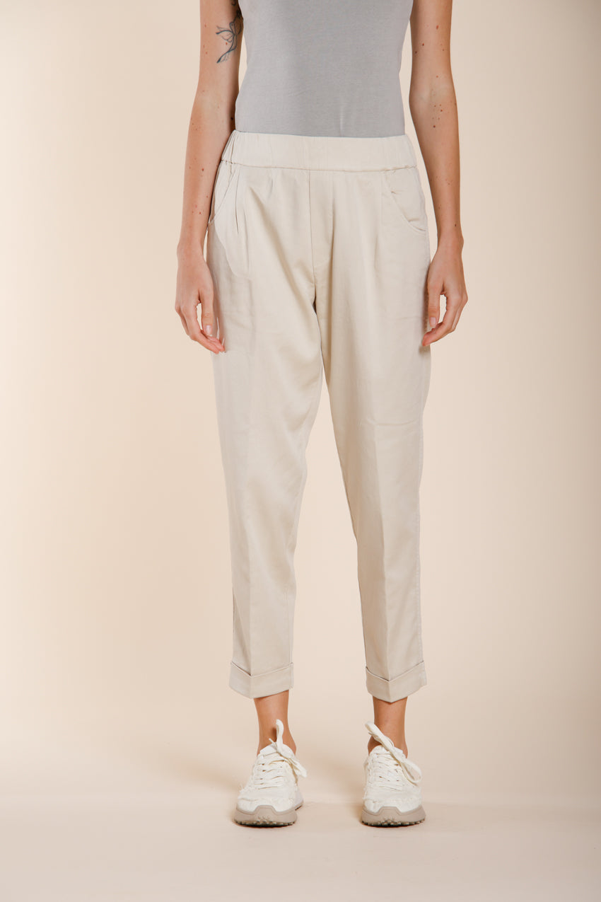 Easy Jogger pantalon chino femme en molleton stretch relaxed fit