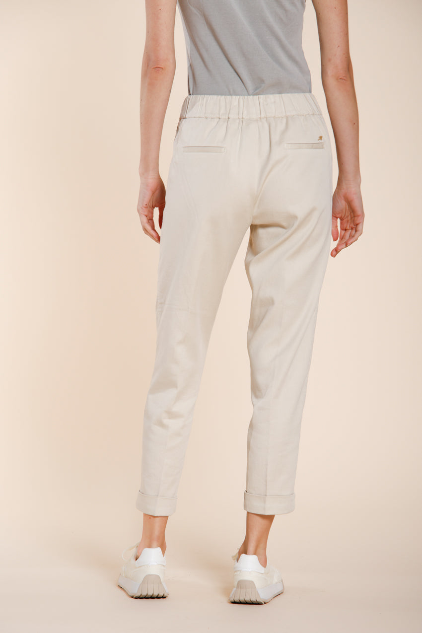 Women's Chino Trousers Easy Jogger Milk White Fleece | Mason's