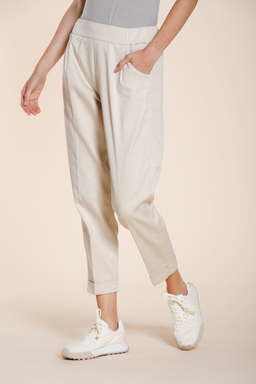 Easy Jogger pantalon chino femme en molleton stretch relaxed fit