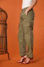 Evita Cargo Damen Hose in elastischer Gabardine Relaxed Fit