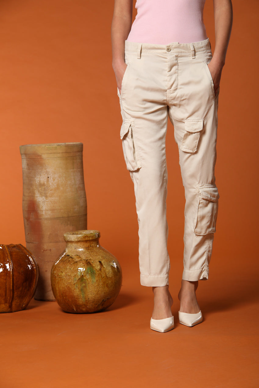 Asia Snake pantalone cargo donna in modal relaxed fit