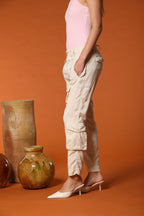 Asia Snake Damen Cargo-Hose in Modal Relaxed Fit