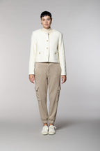 Easy Cargo pantalone cargo donna maglia jersey lurex relaxed fit