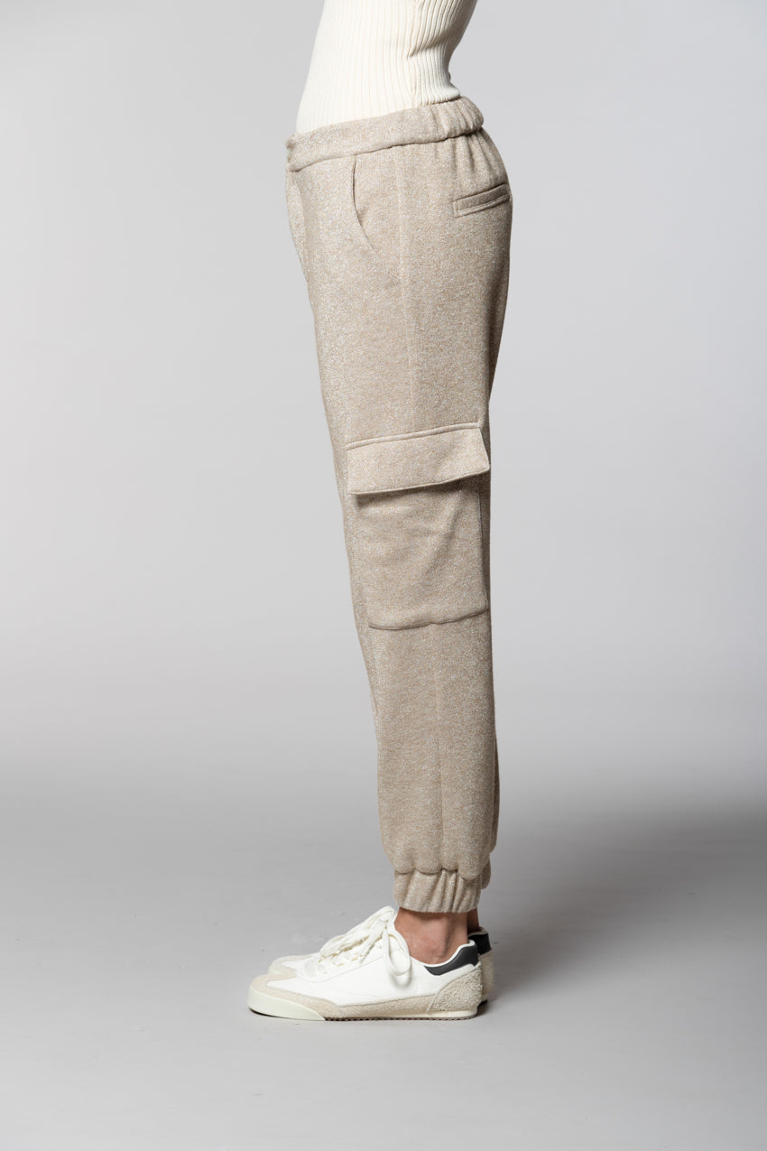 Easy Cargo women’s cargo pants in jersey lurex relaxed fit