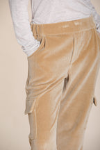 Foto 3 Chile Jogger pantalone cargo donna in jersey velluto relaxed fit