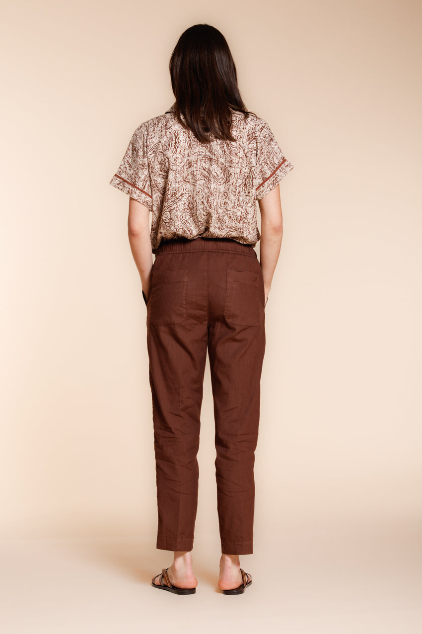 Jogger City women's chino pants in lightweight linen and cotton canvas relaxed fit