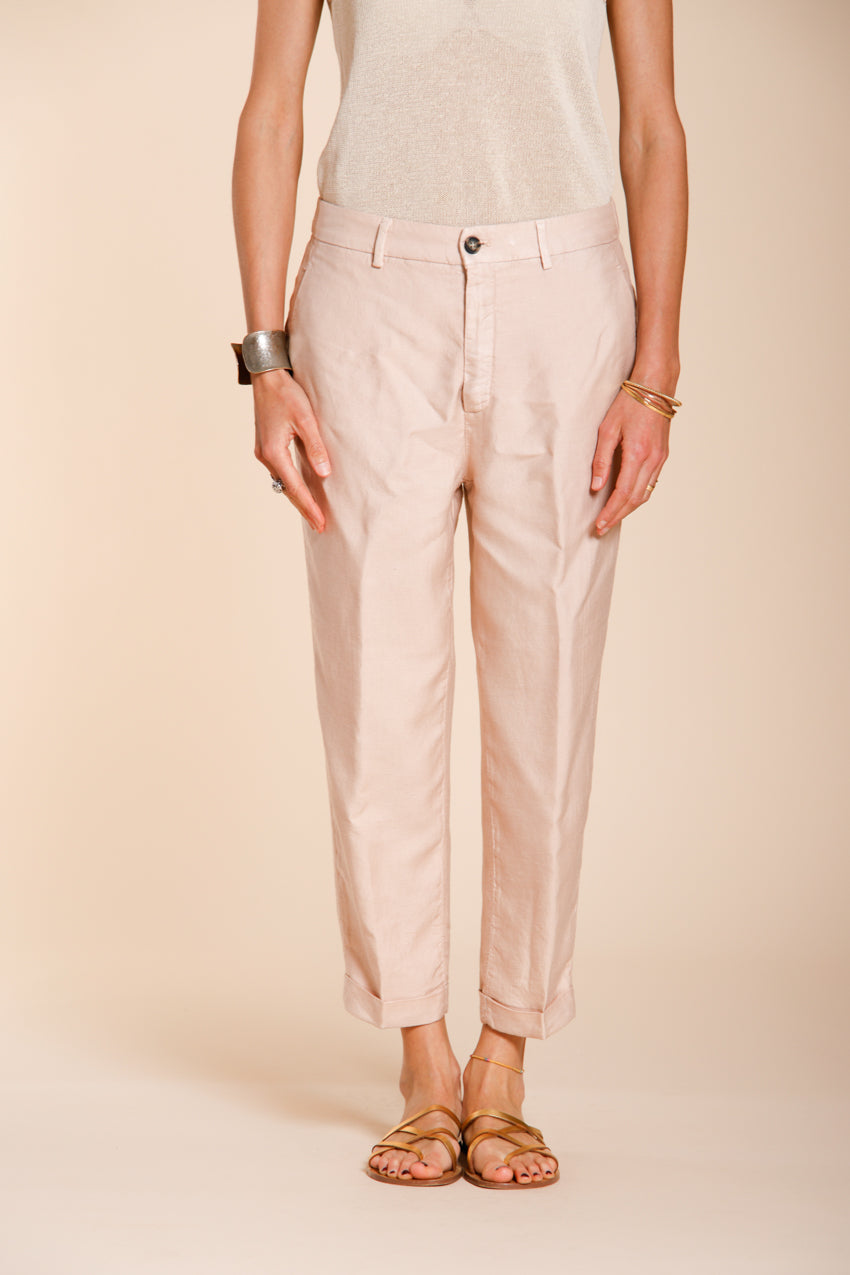 Linda Summer pantalon chino femme en canvas relaxed fit